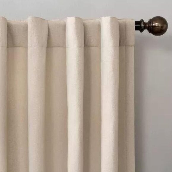 Scott Living Sheer Renato Linen Blend Back Tab Curtain Panel - Picture 1 of 5